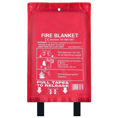 1 x Quick Release Fire Safety Blanket 1M x 1M